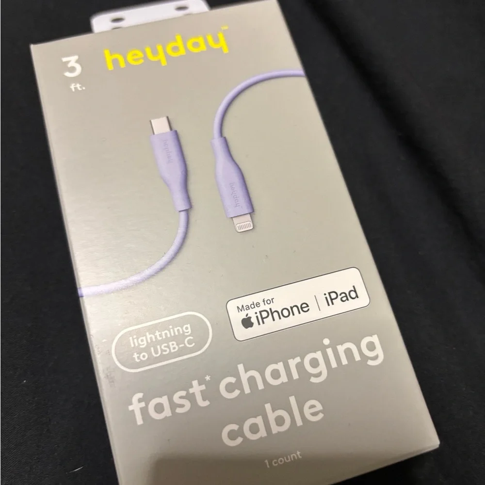 Heyday Lavender Lightning to USB-C Cable